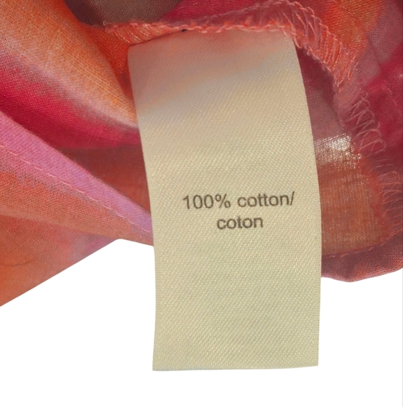 Maurices Women's Tank Top Size XXL  Pink Orange White 100% Cotton Exell - Picture 7 of 7